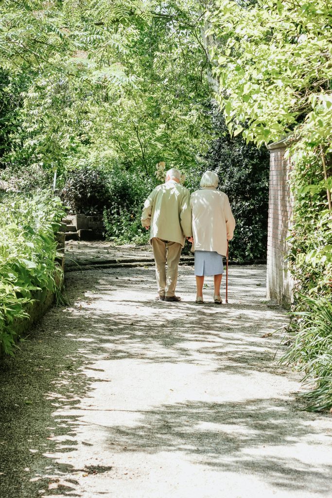 Real-life moment reflecting what a carer actually does: offering support and presence